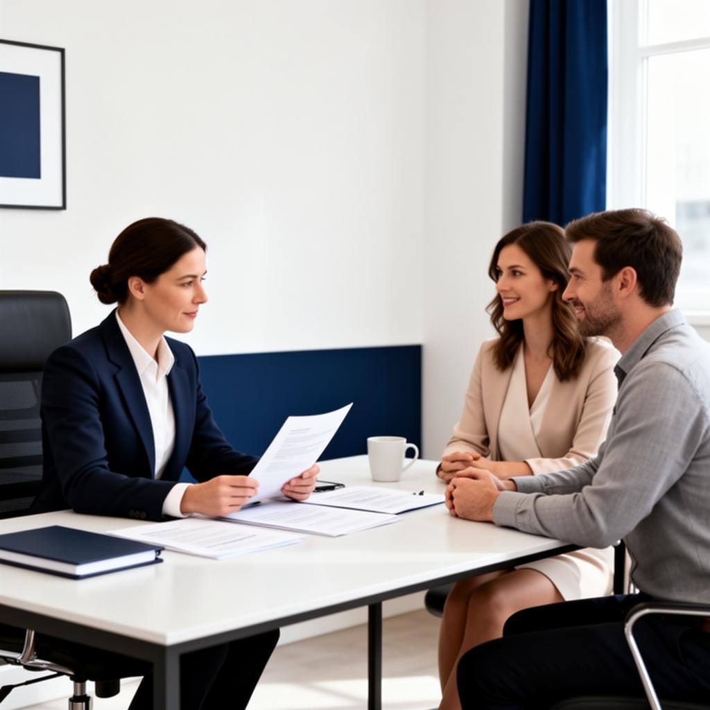Closing team meeting with clients